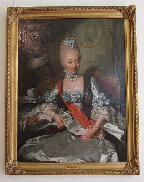 Duchess Louise Friederike with Caesar 1772  by Unknown Artist Location  TBD Inv Nr G 182  4